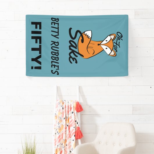 Voor Fox Sake 50th Birthday persoonlijke banner (Insitu)