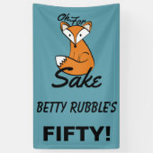 Voor Fox Sake 50th Birthday persoonlijke banner (Verticaal)