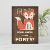 Voor Fox Sake Birthday Party Kaart (Staand voorkant)