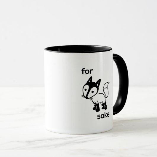 Voor Fox Sake Coffee-Mok Mok (Voorkant rechts)
