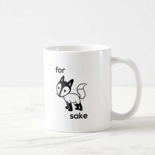 Voor Fox Sake Coffee-Mok Mok (Rechts)
