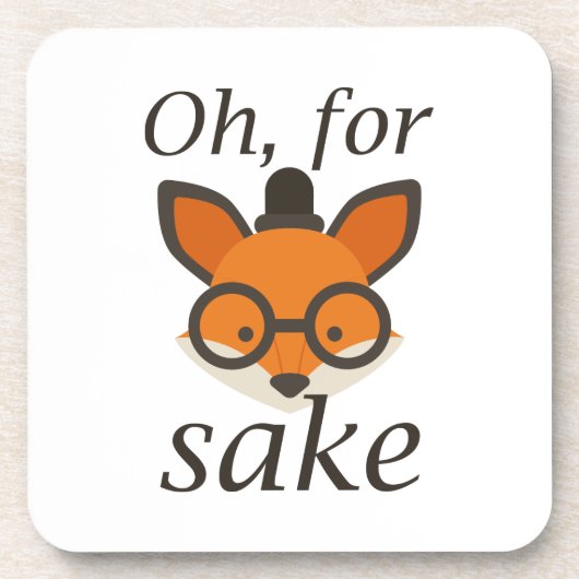 Voor Fox Sake Drankjes Onderzetter (Voorkant)