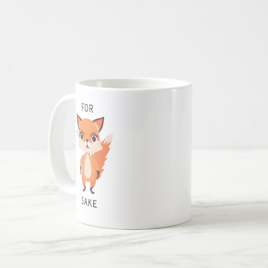 Voor Fox Sake grappig Koffiemok (Voorkant links)