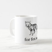 Voor Fox Sake -  handschrift Fox Koffiemok (Voorkant links)