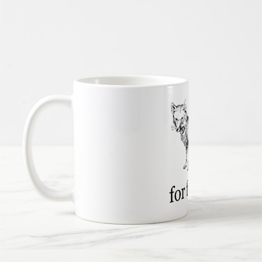 Voor Fox Sake -  handschrift Fox Koffiemok (Links)