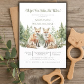 Voor Fox Sake is het Twins Baby shower Invitation Kaart