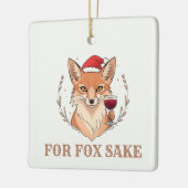 Voor Fox Sake Keramisch Ornament (Links)