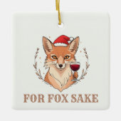 Voor Fox Sake Keramisch Ornament (Voorkant)