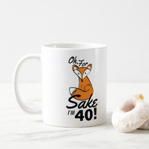 Voor Fox Sake op maat 40th Birthday Koffiemok