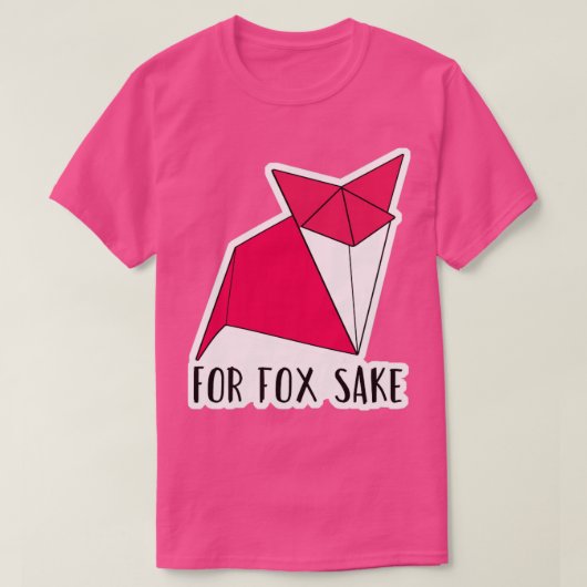 Voor Fox Sake Origami Geometric Fox T-shirt (Design voorkant)