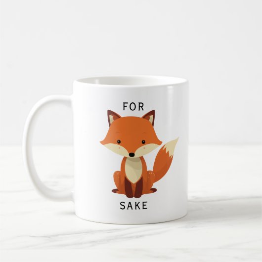 Voor Fox Sake schattig grappig Koffiemok (Links)