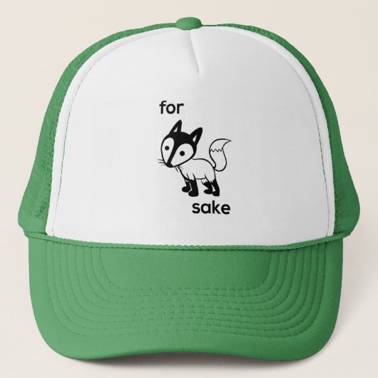 Voor Fox Sake Trucker Hat Pet (Voorkant)