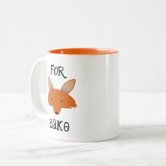 Voor Fox Sake Tweekleurige Koffiemok (Voorkant links)
