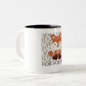 Voor Fox Sake Tweekleurige Koffiemok (Voorkant links)