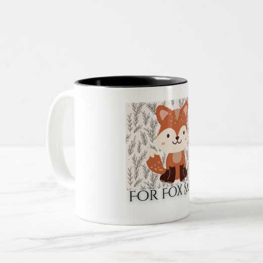 Voor Fox Sake Tweekleurige Koffiemok (Voorkant links)