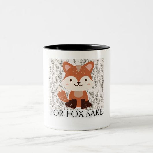 Voor Fox Sake Tweekleurige Koffiemok (Center)