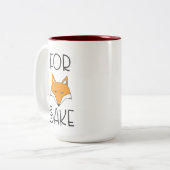 Voor Fox Sake Tweekleurige Koffiemok (Voorkant links)