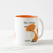 Voor Fox Sake Tweekleurige Koffiemok (Voorkant rechts)