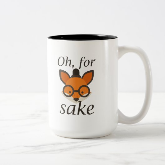 Voor Fox Sake Tweekleurige Koffiemok (Rechts)