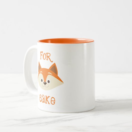 Voor Fox Sake Two-Tone Coffee Mok (Voorkant links)