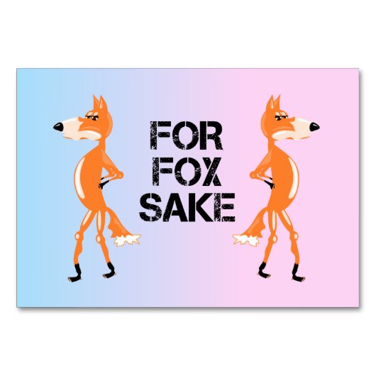 Voor Fox Sake vossen met een meningsverschil. Kaart (Voorkant)