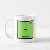 Voor - Franklin Funny Chemistry Element Symbol T-s Koffiemok (Links)