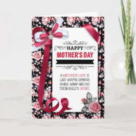 voor Friend Moederdag  roze rozen Kaart