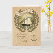 voor Friend Nautical Sailing Theme Birthday Kaart (Gele Bloem)