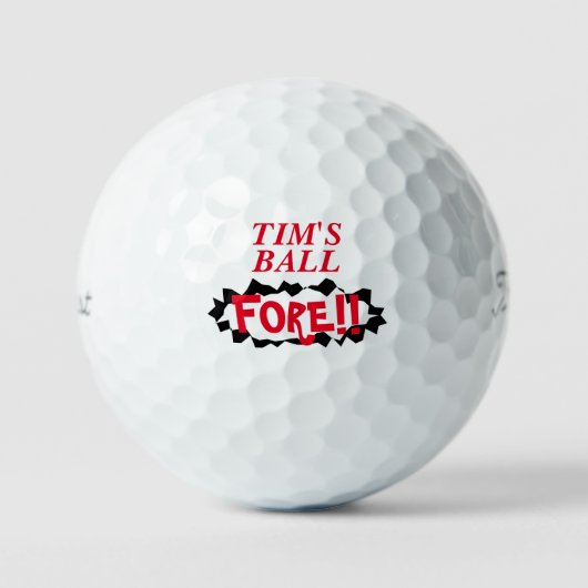 Voor! Funny gepersonaliseerde Titleist golfballen  (Voorkant)