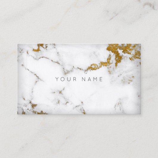 Voor Gaayu Golden White Grey Marble Vip Visitekaartje (Voorkant)
