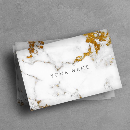 Voor Gaayu Golden White Grey Marble Vip Visitekaartje