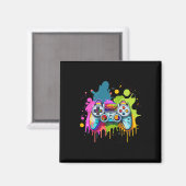 Voor Gamers Paint Controller Gaming Apparel Video Magneet (Voorkant / Achterkant)