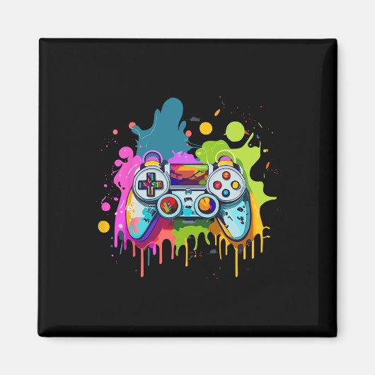 Voor Gamers Paint Controller Gaming Apparel Video Magneet (Voorkant)