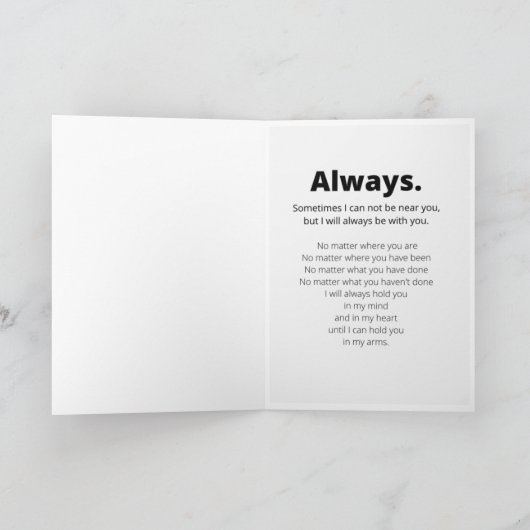 Voor geliefden van ons weg. kaart (Binnen)