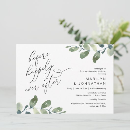 Voor gelukkig Ooit na het eten van de repetitie va Kaart (Staand voorkant)