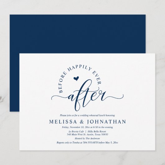 Voor gelukkig Ooit na het eten van de repetitie va Kaart (Voorkant / Achterkant)