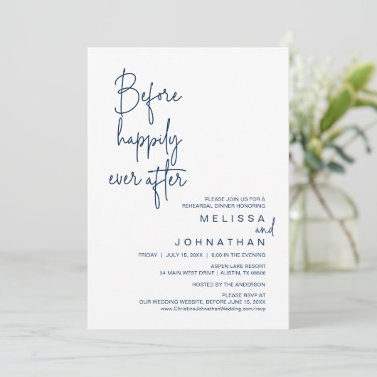 Voor gelukkig Ooit na het eten van de repetitie va Kaart (Staand voorkant)