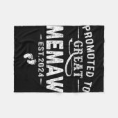Voor geweldige Memaw 2024 Moederdag Eerste Keer Mo Fleece Deken (Voorkant (Horizontaal))