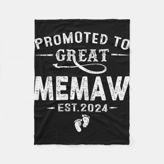 Voor geweldige Memaw 2024 Moederdag Eerste Keer Mo Fleece Deken (Voorkant)
