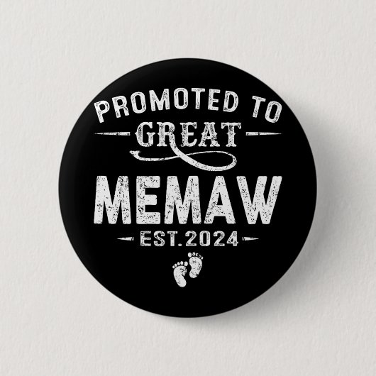 Voor geweldige Memaw 2024 Moederdag Eerste Keer Mo Ronde Button 5,7 Cm (Voorkant)