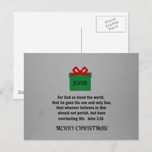 Voor God die zo van de wereld hield... Briefkaart (Voorkant / Achterkant)