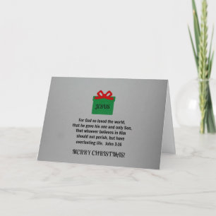 Voor God die zo van de wereld hield... Feestdagen Kaart