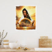 Voor God die zo van de wereld hield... John 3:16 Poster (Keuken)