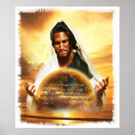 Voor God die zo van de wereld hield... John 3:16 Poster