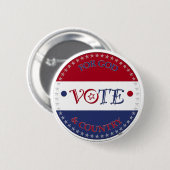 Voor God en Land STEM Script Ronde Button 5,7 Cm (Voorkant /achterkant)