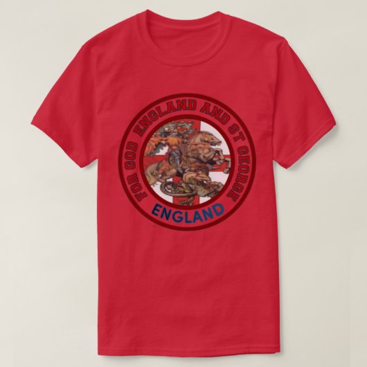 Voor God Engeland en St George T-shirt (Design voorkant)