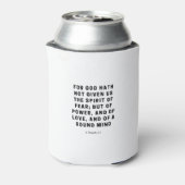 Voor God heeft Hath ons niet gegeven | 2 Timothy 1 Blikjeskoeler (Blikje Achterkant)