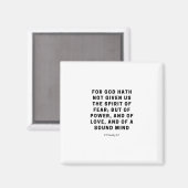 Voor God heeft Hath ons niet gegeven | 2 Timothy 1 Magneet (Voorkant / Achterkant)