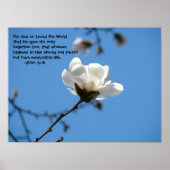 Voor God.. ...hield van de wereld John 3:16 kunst  Poster (Voorkant)