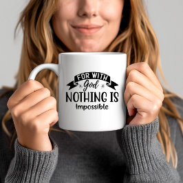 Voor God is niets onmogelijk Christelijk Koffiemok